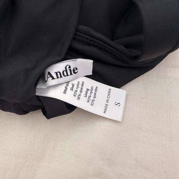 ANDIE The Snap Black Swim Top Small - Picture 5 of 6